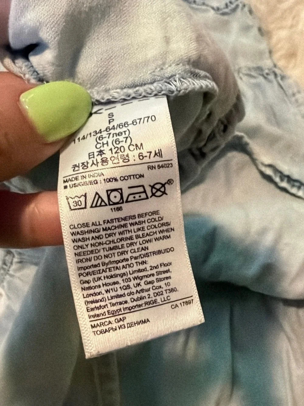 GAP Light Blue Denim Tiered Button-Front Dress